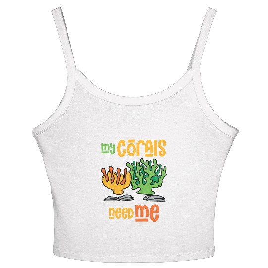 Aquarium Aquatic Plants Fish Tank Women's Spaghetti Strap Tank Top