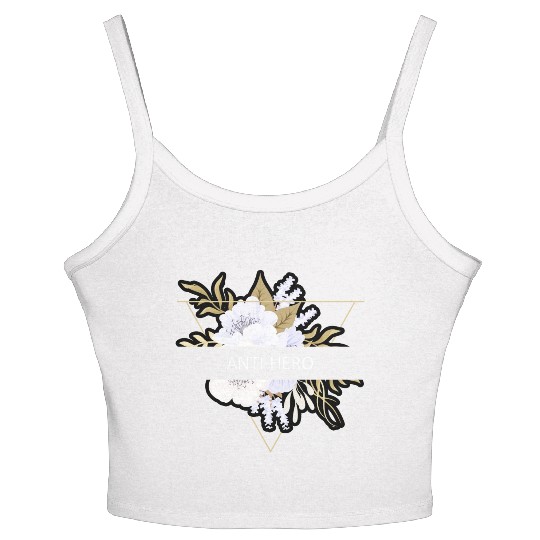Anti-Hero Flower Text Gift Music Fan Lover Women's Spaghetti Strap Tank Top