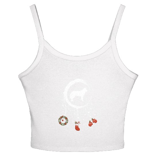 dog dreamcatcher Christmas Akita Women's Spaghetti Strap Tank Top