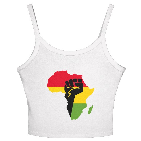 African Black Power Women's Spaghetti Strap Tank Top