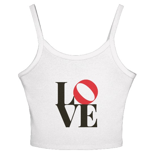 LOVE, LOVE, LOVE. Women's Spaghetti Strap Tank Top