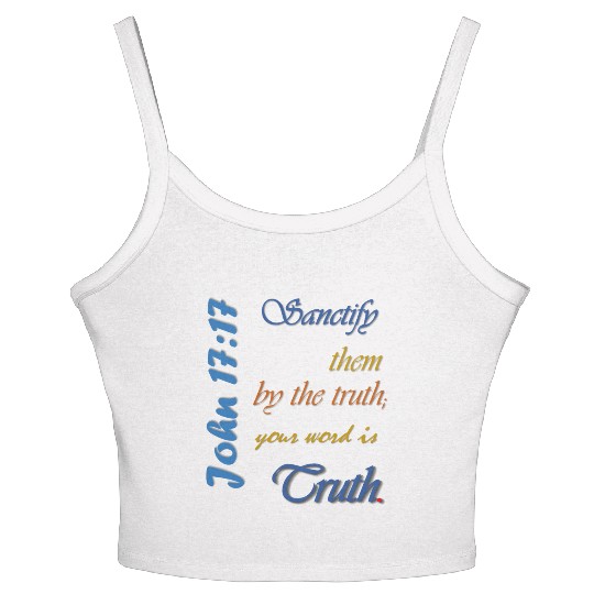 John 17:17 Sharing Scripture Women's Spaghetti Strap Tank Top