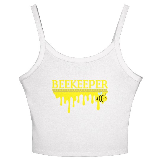 Bee Keeper Beekeeper, Funny Bee Hive Honey Lover Women's Spaghetti Strap Tank Top