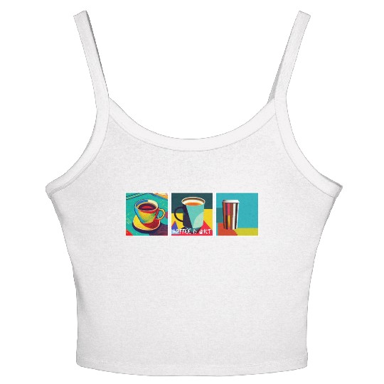 Coffee is Art! Women's Spaghetti Strap Tank Top