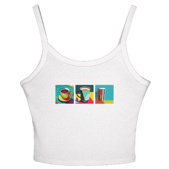 Coffee is Art! Women's Spaghetti Strap Tank Top