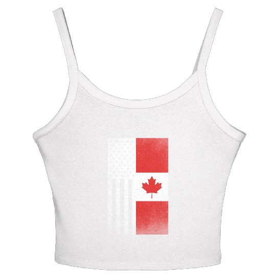 Canada Design for proud Canadian Americans Women's Spaghetti Strap Tank Top