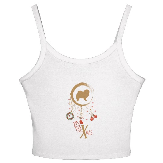 dog dreamcatcher Christmas Chow Chow Women's Spaghetti Strap Tank Top