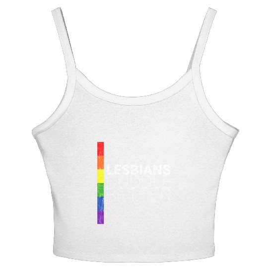 Lesbians Cuddle Better 3 Women's Spaghetti Strap Tank Top