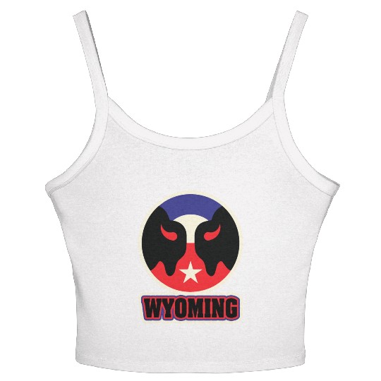 US States WYOMING Women's Spaghetti Strap Tank Top
