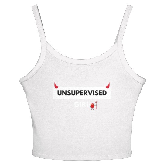 UNSUPERVISED GIRL FUNNY CUTE DESIGN Women's Spaghetti Strap Tank Top