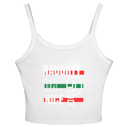 Naughty or Nice? Women's Spaghetti Strap Tank Top