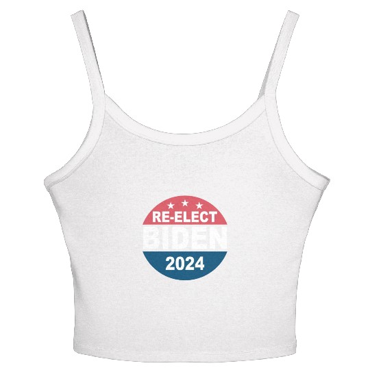 Re-Elect Joe Biden 2024 Democrats Women's Spaghetti Strap Tank Top