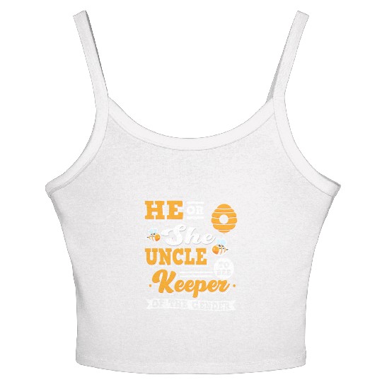He Or She Uncle To Bee Keeper Of The Gender Women's Spaghetti Strap Tank Top