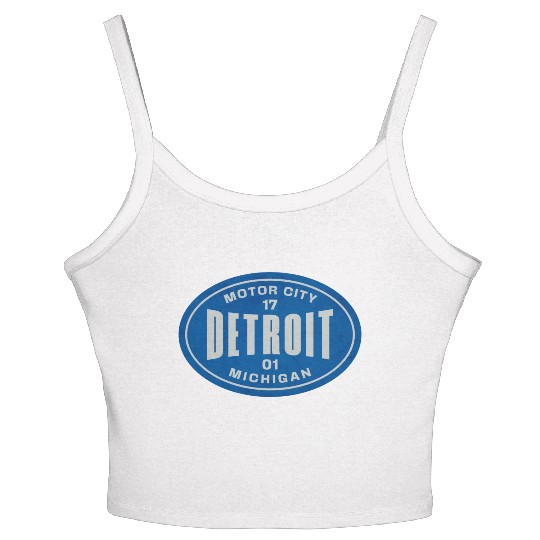 Vintage Detroit Michigan Women's Spaghetti Strap Tank Top