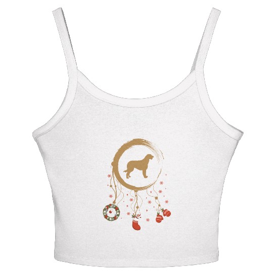 dog dreamcatcher Christmas Irish Wolfhound Women's Spaghetti Strap Tank Top