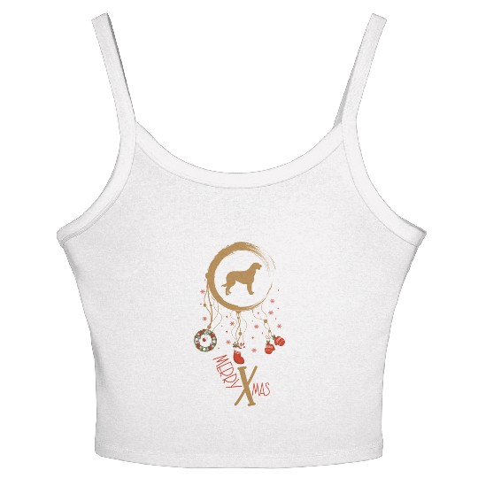 dog dreamcatcher Christmas Irish Wolfhound Women's Spaghetti Strap Tank Top