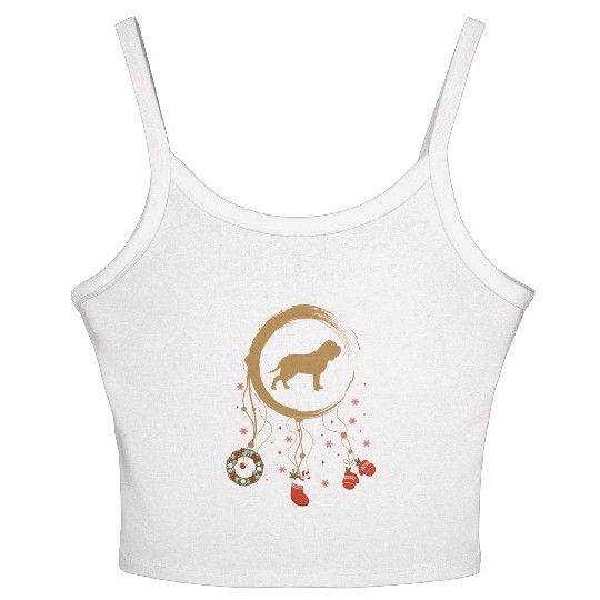 dog dreamcatcher Christmas Neapolitan Mastiff Women's Spaghetti Strap Tank Top
