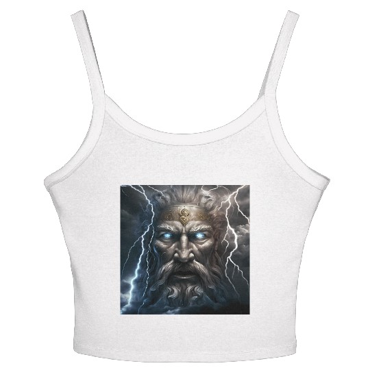 Portrait of Zeus Women's Spaghetti Strap Tank Top