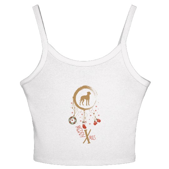 dog dreamcatcher Christmas Rhodesian Ridgeback Women's Spaghetti Strap Tank Top
