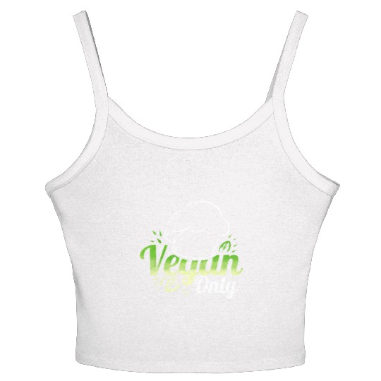 Chefs Hat Cooking Only Veggies For Vegetarian And Women's Spaghetti Strap Tank Top