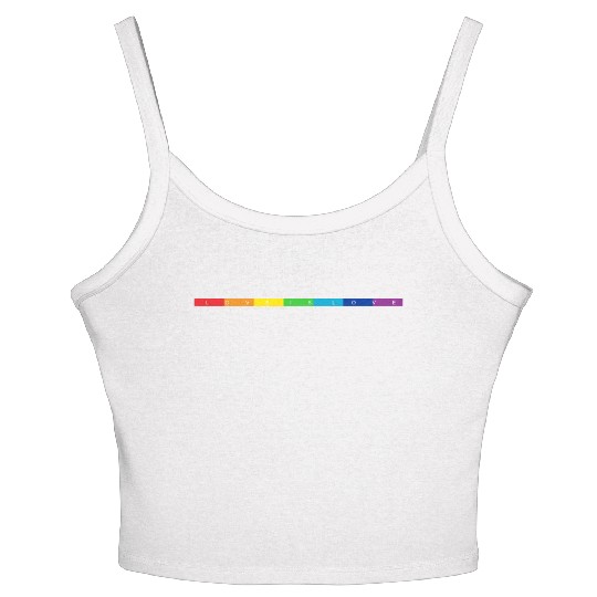 Pride Rainbow Flag Love is Love Women's Spaghetti Strap Tank Top