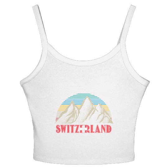Switzerland Mountains Gift Idea Women's Spaghetti Strap Tank Top