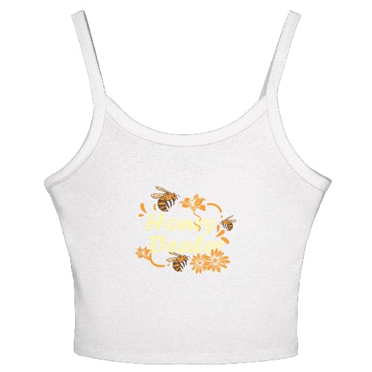 Honey Dealer Bee Honeycomb Farmer Beekeeper Beehiv Women's Spaghetti Strap Tank Top