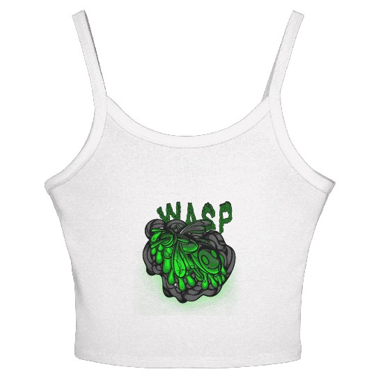 Iron Toxic Neon Wasp Design Women's Spaghetti Strap Tank Top