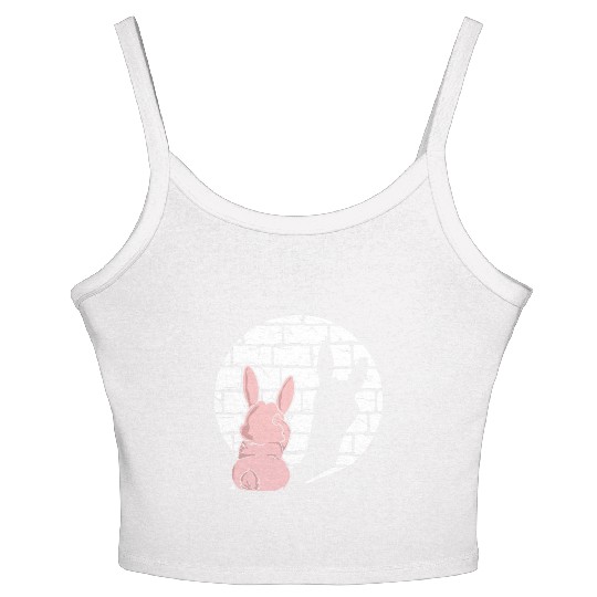 Rock Sign Kawaii Bunny Metal Kid Music Heavy Rock Women's Spaghetti Strap Tank Top