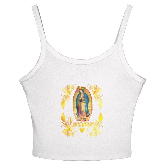Our Lady Guadalupe Virgin Mary Catholic Decor Women's Spaghetti Strap Tank Top