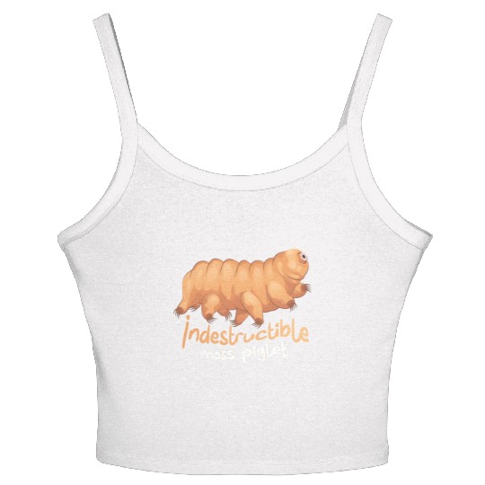 Indestructible Moss Piglet Science Tardigrade Women's Spaghetti Strap Tank Top