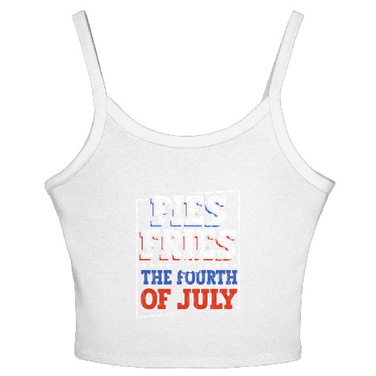Pies Fries And The Fourth of July Independence Women's Spaghetti Strap Tank Top