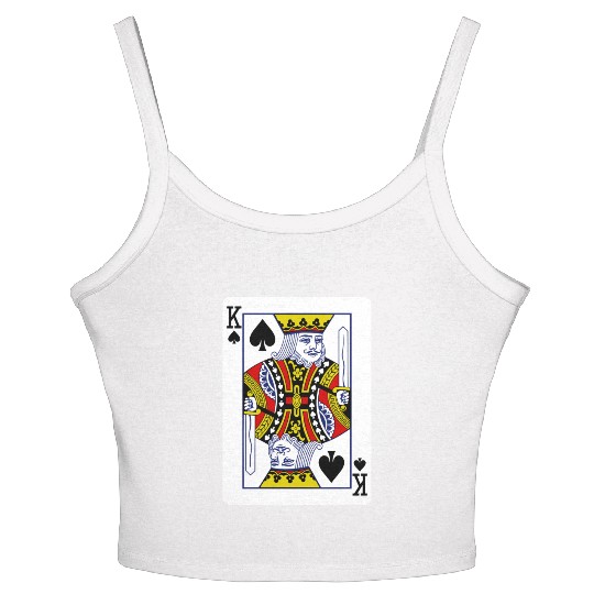 King Of Spades Playing Card Women's Spaghetti Strap Tank Top