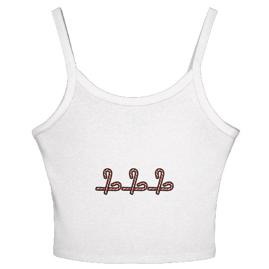 Christmas Gift Christmas Candy Canes Women's Spaghetti Strap Tank Top
