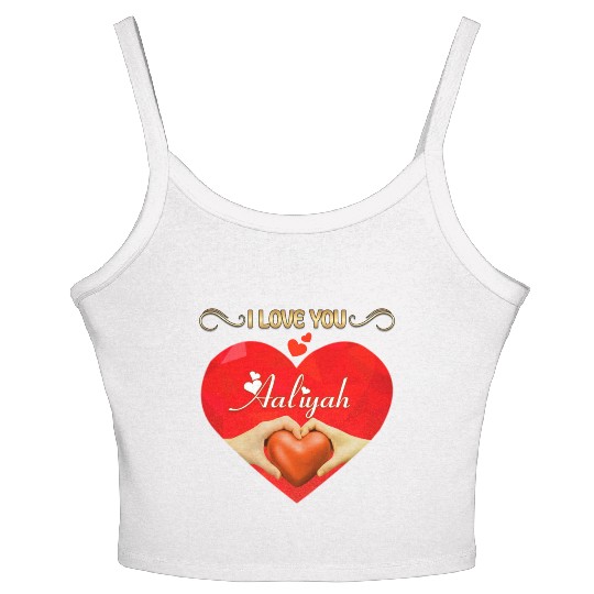 I love you Aaliyah Women's Spaghetti Strap Tank Top