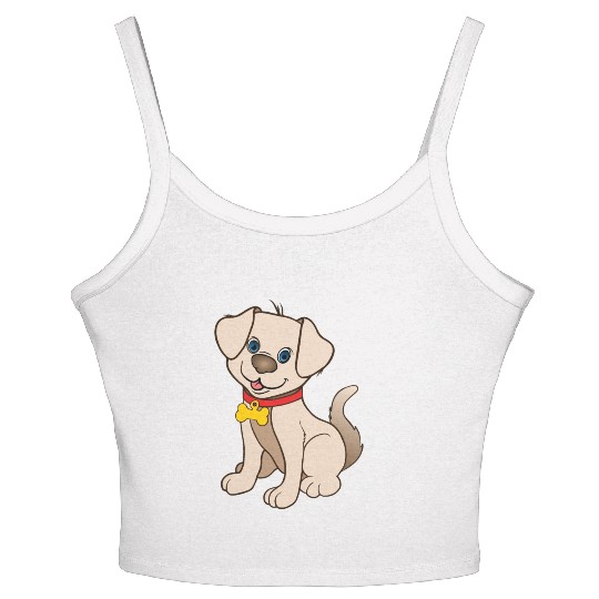 Retriever Cute Puppy Dog Owner Pet Lover Gift Idea Women's Spaghetti Strap Tank Top