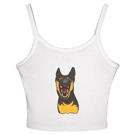 German Shepherd Cute Puppy Dog Pet Lover Gift Idea Women's Spaghetti Strap Tank Top