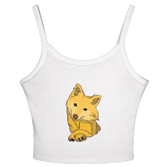 Shiba Inu Cute Puppy Dog Owners Pet Lover Gifs Women's Spaghetti Strap Tank Top