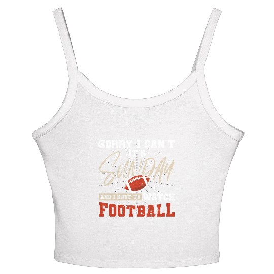 American Football Sunday Football Player Sport Fan Women's Spaghetti Strap Tank Top
