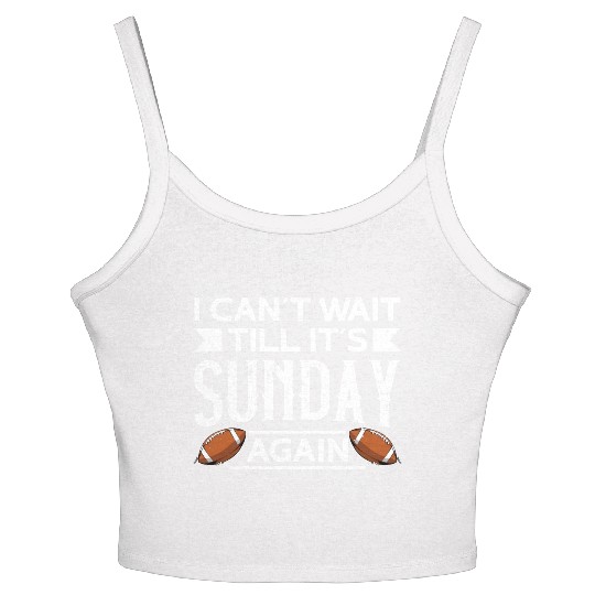 American Football Sunday Football Player Sport Fan Women's Spaghetti Strap Tank Top