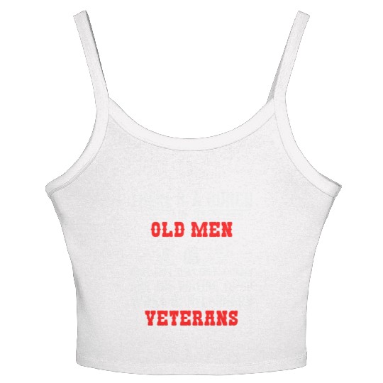 There s a bnch of us old men veterans Women's Spaghetti Strap Tank Top