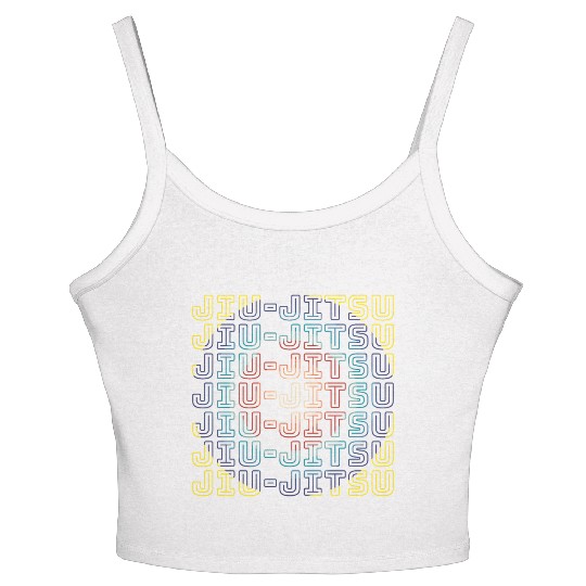 Jiu Jitsu Rainbow Circle Women's Spaghetti Strap Tank Top