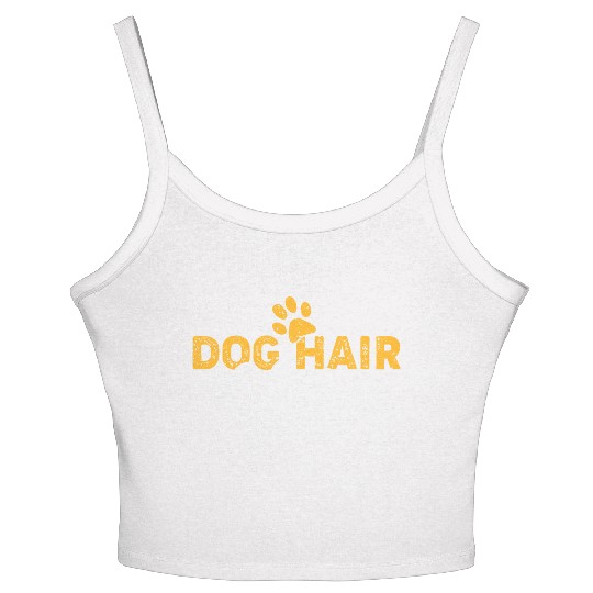 Dog Hair Glitter Dog Owners Pet Lover Gift Ideas Women's Spaghetti Strap Tank Top