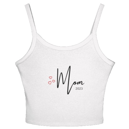 Mom 2023 - Mom to be in 2023 Women's Spaghetti Strap Tank Top