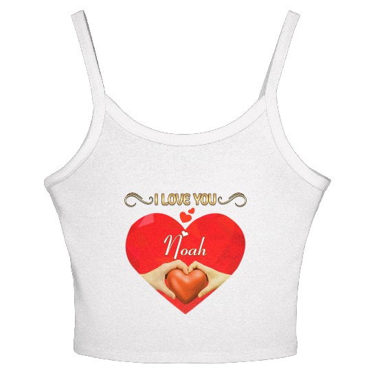 I love you Noah Women's Spaghetti Strap Tank Top