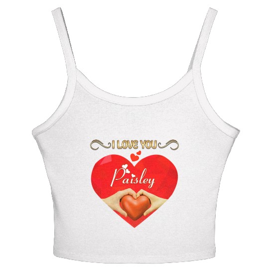 I love you Paisley Women's Spaghetti Strap Tank Top
