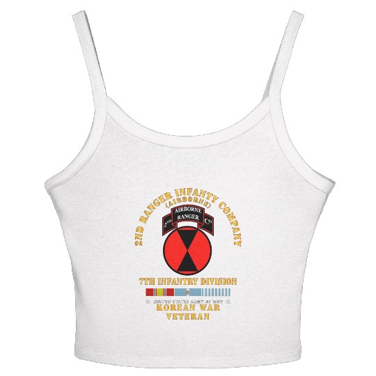 Army 2nd Ranger Inf Company 7th ID w KOREA SVC Women's Spaghetti Strap Tank Top