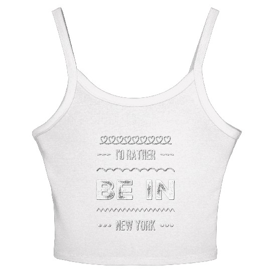 I'd rather be in New York City taxi Broadway Wall Women's Spaghetti Strap Tank Top