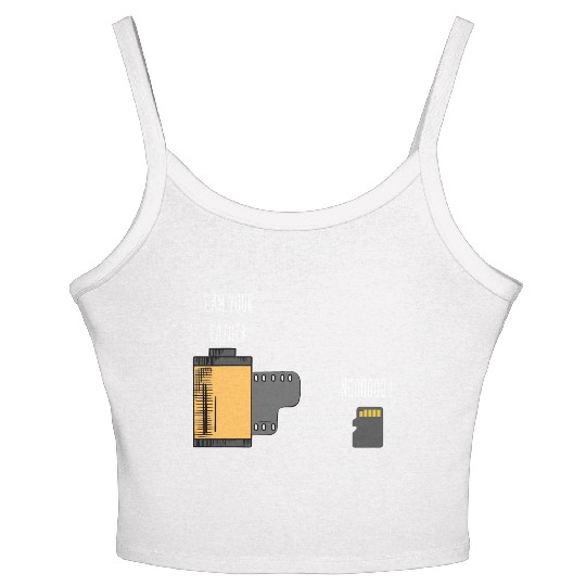 Funny Photography Film Father of SD Card Women's Spaghetti Strap Tank Top