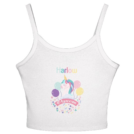 Harlow And Popcorn Merch Popcorn The Pony Women's Spaghetti Strap Tank Top
